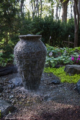Aquascape Medium Stacked Slate Urn Landscape Fountain Kit