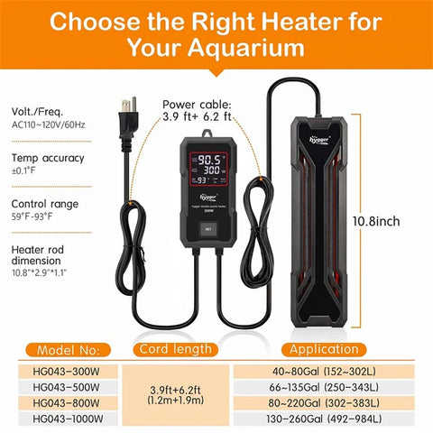 HG043 Hygger Double Quartz Heater