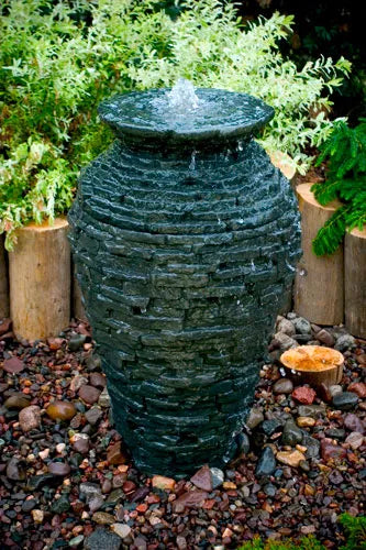 Aquascape Small Stacked Slate Urn Fountain Kit