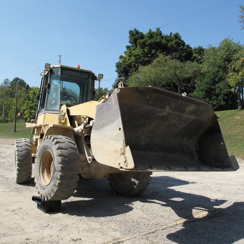 The FastFalls spillways are crush tested with a 33,000lb Caterpillar 928F Wheel Loader.