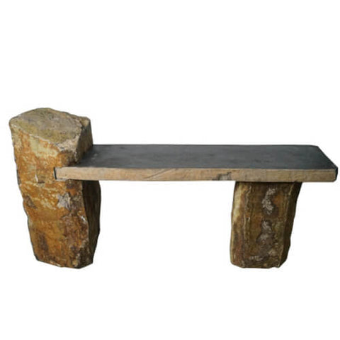 Anjon 47" Basalt Bench with Recessed Side